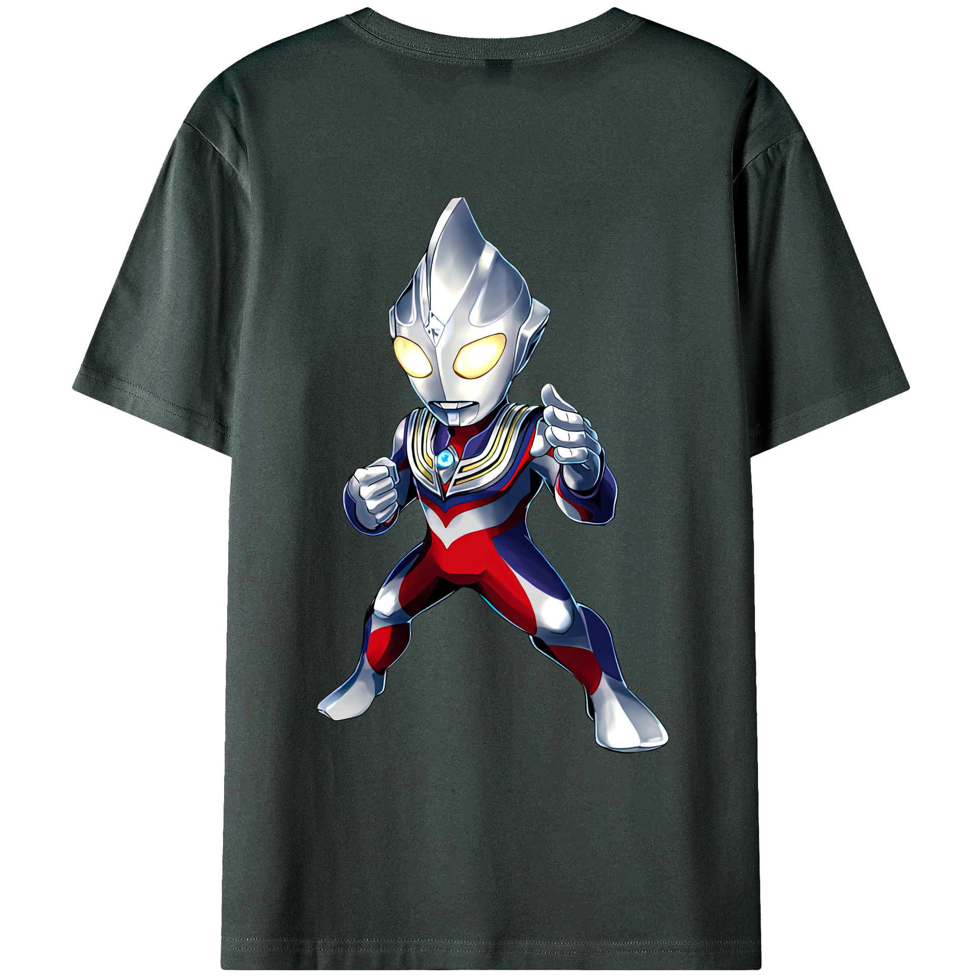 （画像用） ウルトラマン Ultraman 綿100％ メンズ半袖Tシャツ（バックプリント） 通気性